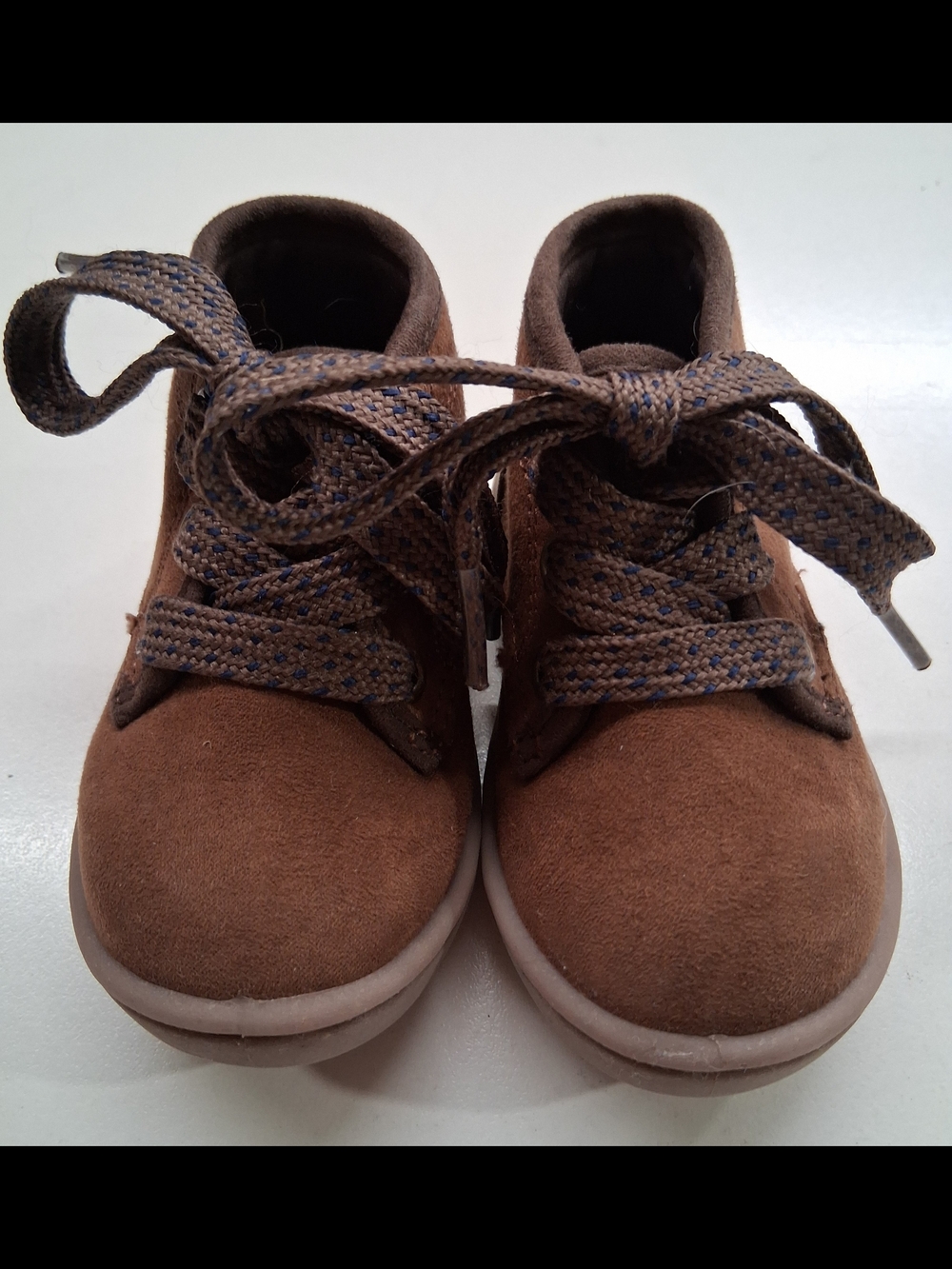 Carter's Brown Suede Baby Walker Shoes with Speckled Laces